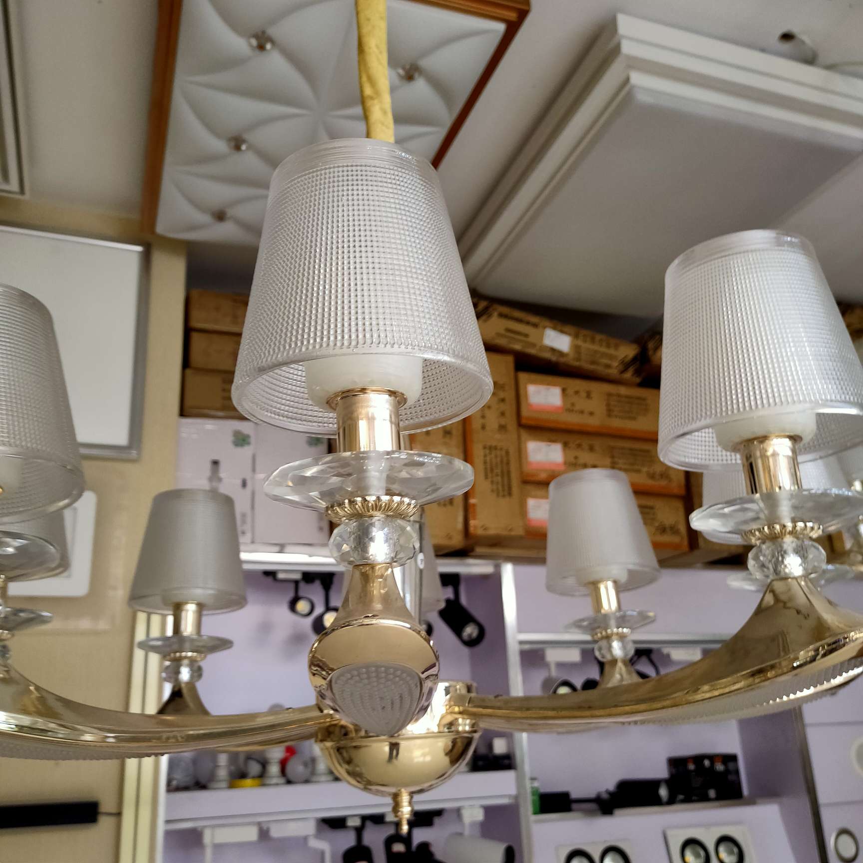 Nordic living room grand chandelier, simple and modern dining room lamp, grand and light luxury three-bedroom and two-living-room lighting package combination, grand bedroom lamp chandelier Application Scenario