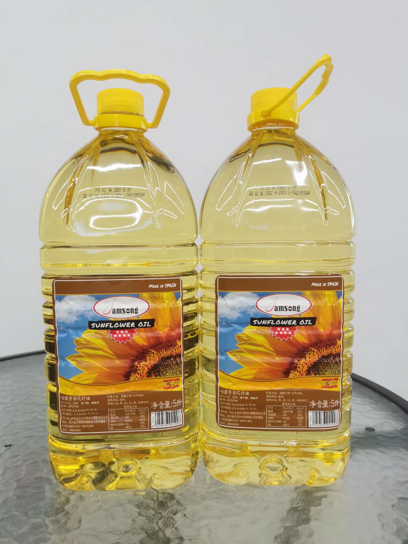 (2020.6月生产)西班牙进口 amsong哈蒙哥压榨葵花籽油5L食用油产品图