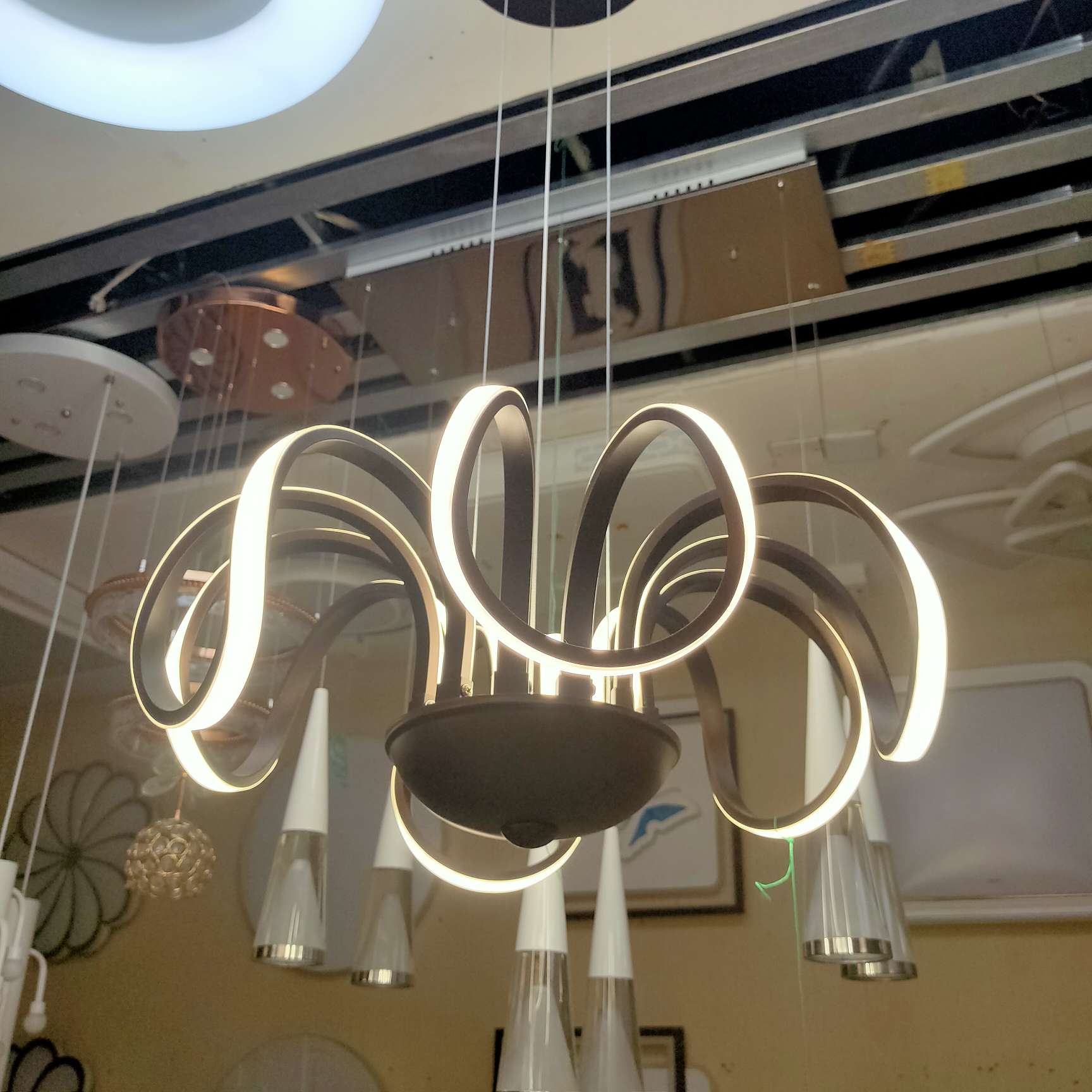 Nordic living room chandelier, simple and modern, dining room lamp, grand and light luxury, three-bedroom and two-living-room lighting package combination, bedroom lamp Specification image