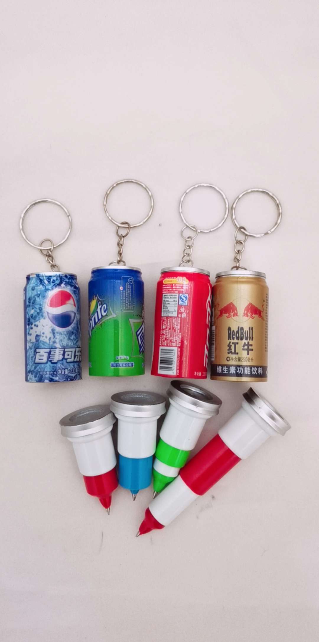 Telescopic pen, ballpoint pen, cola-shaped pen undefined