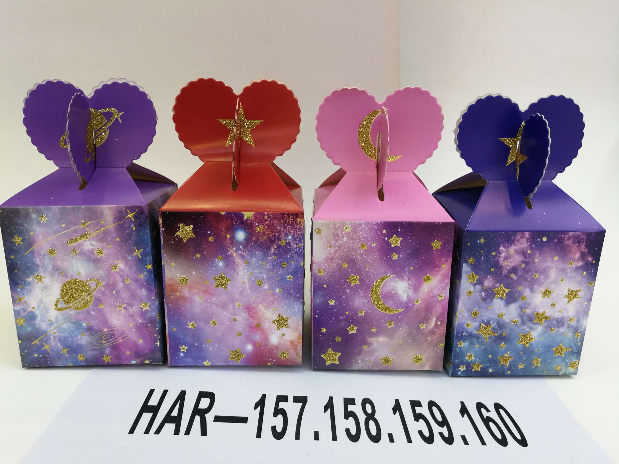 Purple Starry Christmas Apple Box
