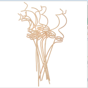 Irregular-shaped coiled vine