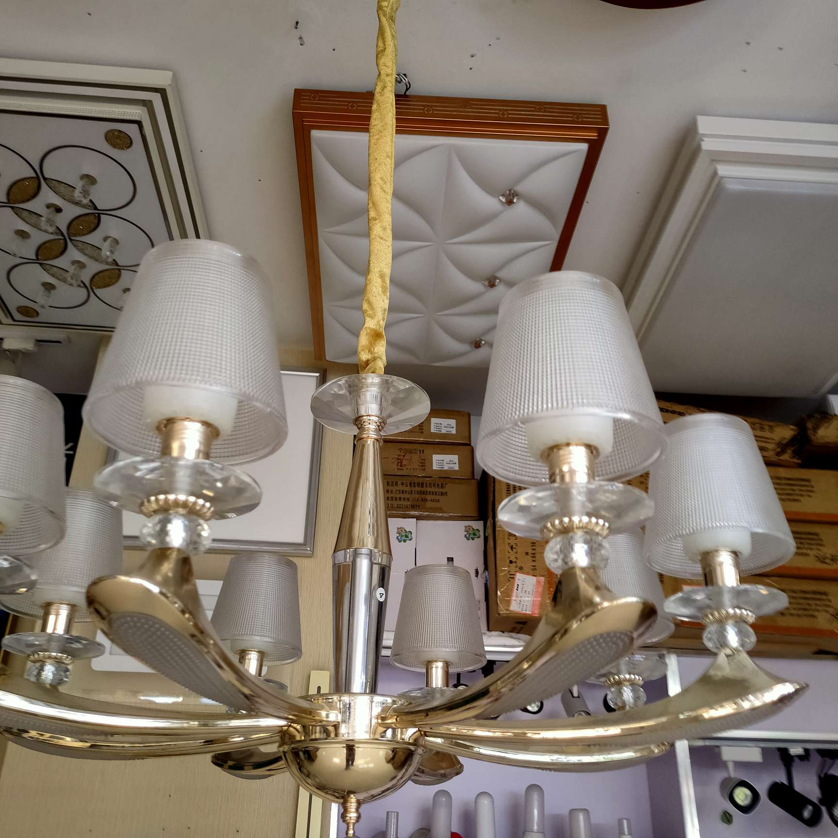Nordic living room grand chandelier, simple and modern dining room lamp, grand and light luxury three-bedroom and two-living-room lighting package combination, grand bedroom lamp chandelier undefined