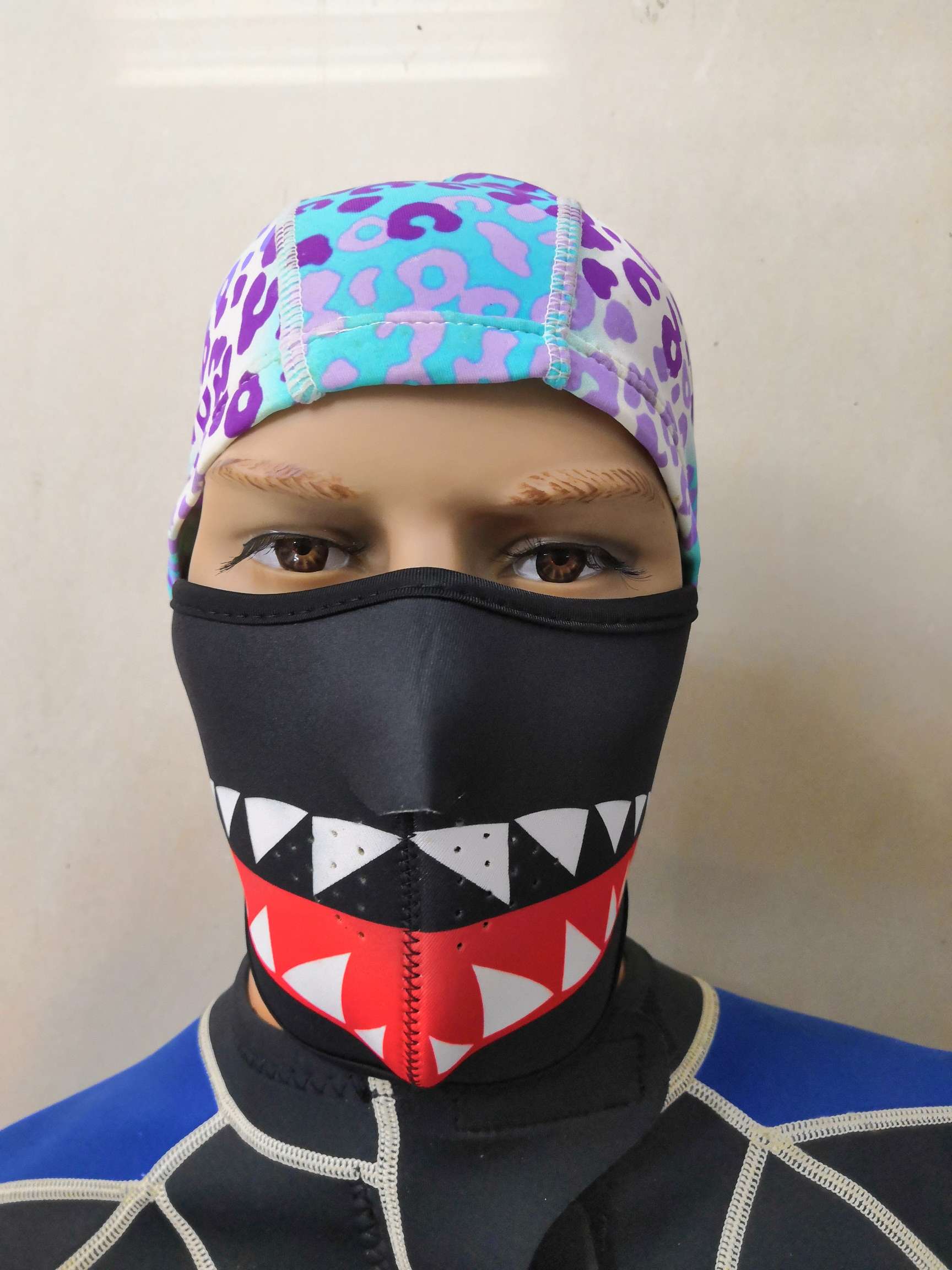 骑行防沙防护半脸面罩运动滑雪防风面具 男女健身护腰防扭伤护具详情图2