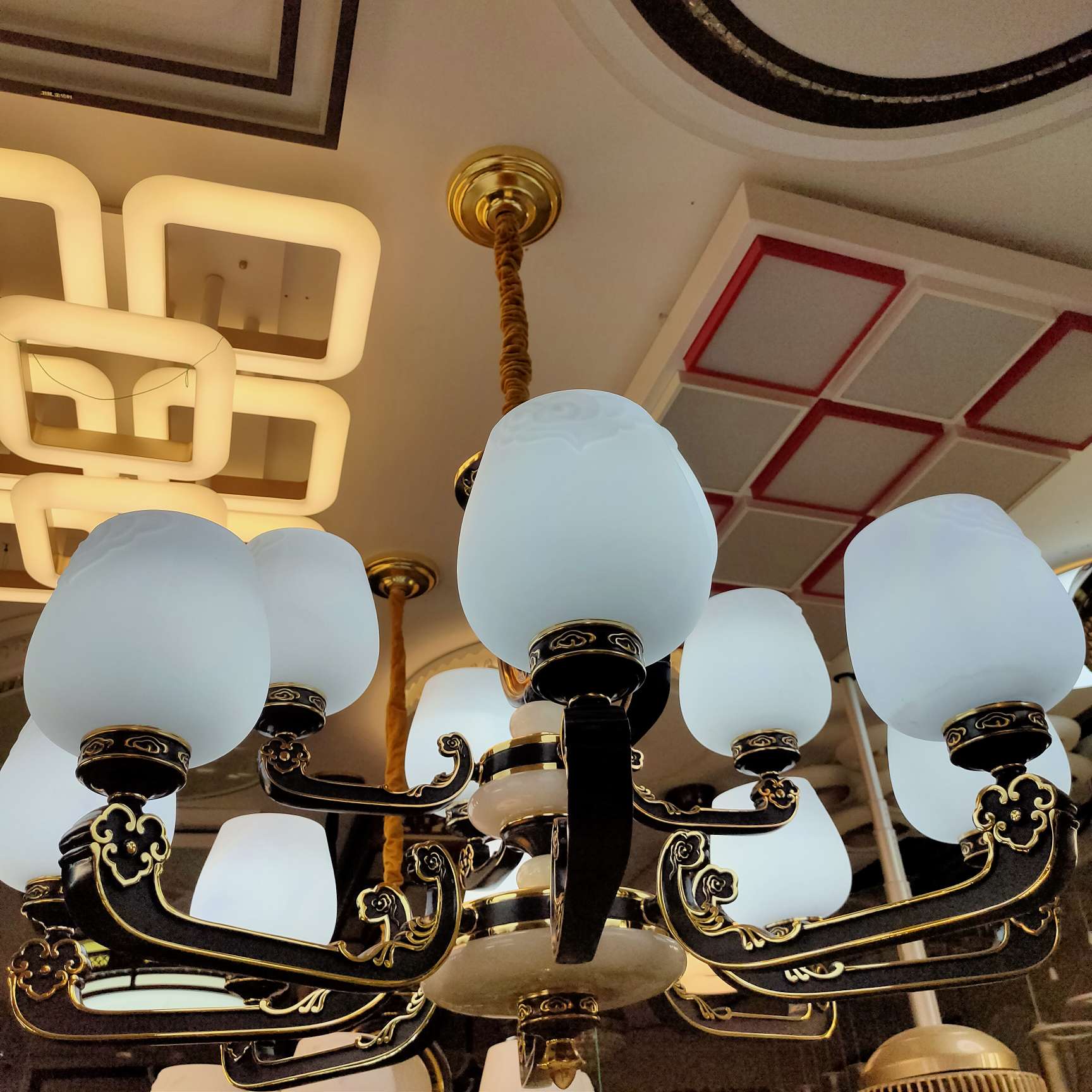 Nordic living room chandelier, simple and modern, dining room lamp, grand and light luxury, three-bedroom and two-living-room lighting package combination, bedroom lamp, grand chandelier undefined
