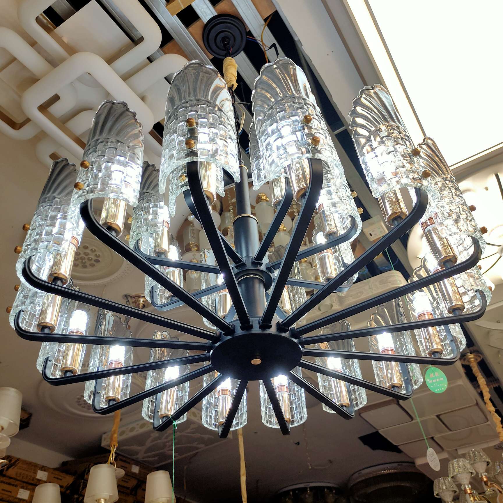 Nordic living room chandelier, simple and modern, dining room lamp, grand and light luxury, three-bedroom and two-living-room lighting package combination, bedroom lamp, crystal chandelier undefined