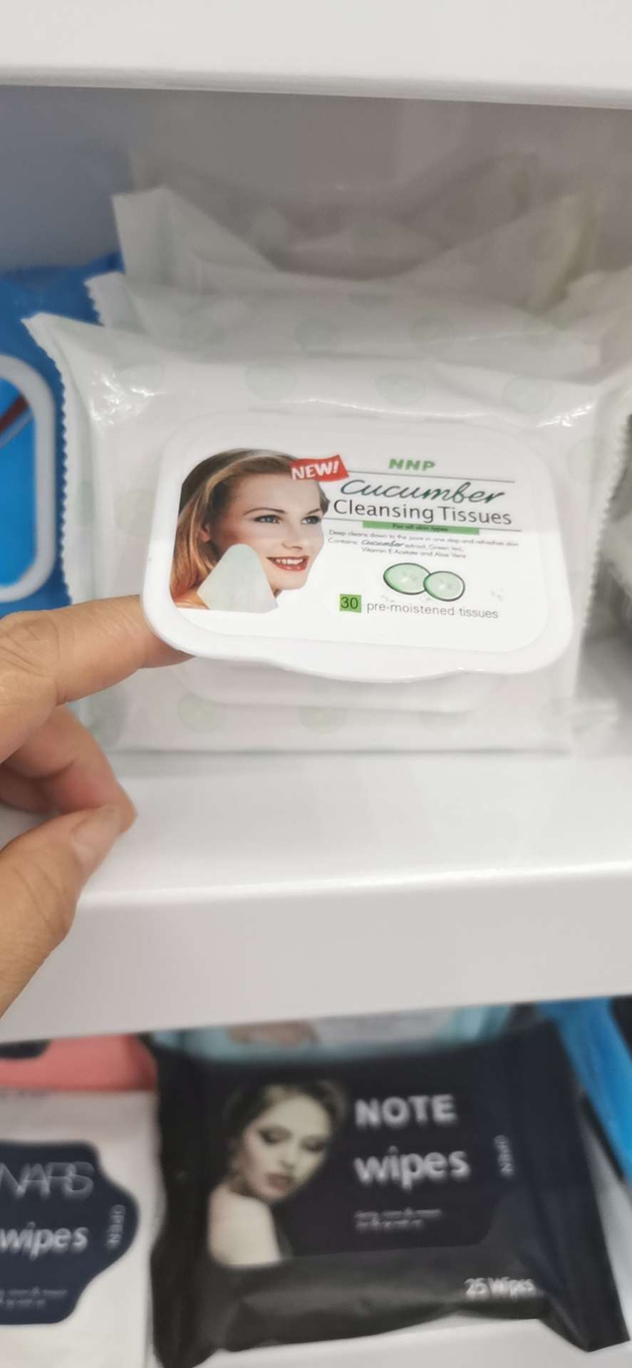 美容湿巾，30片青瓜带盖美容卸妆湿巾