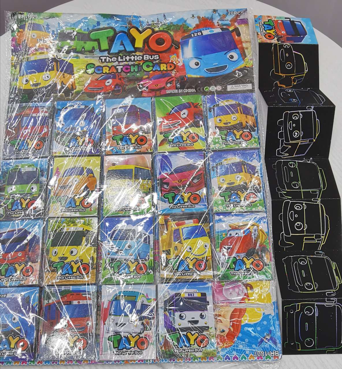 Eight scratch cards for the bus details Picture