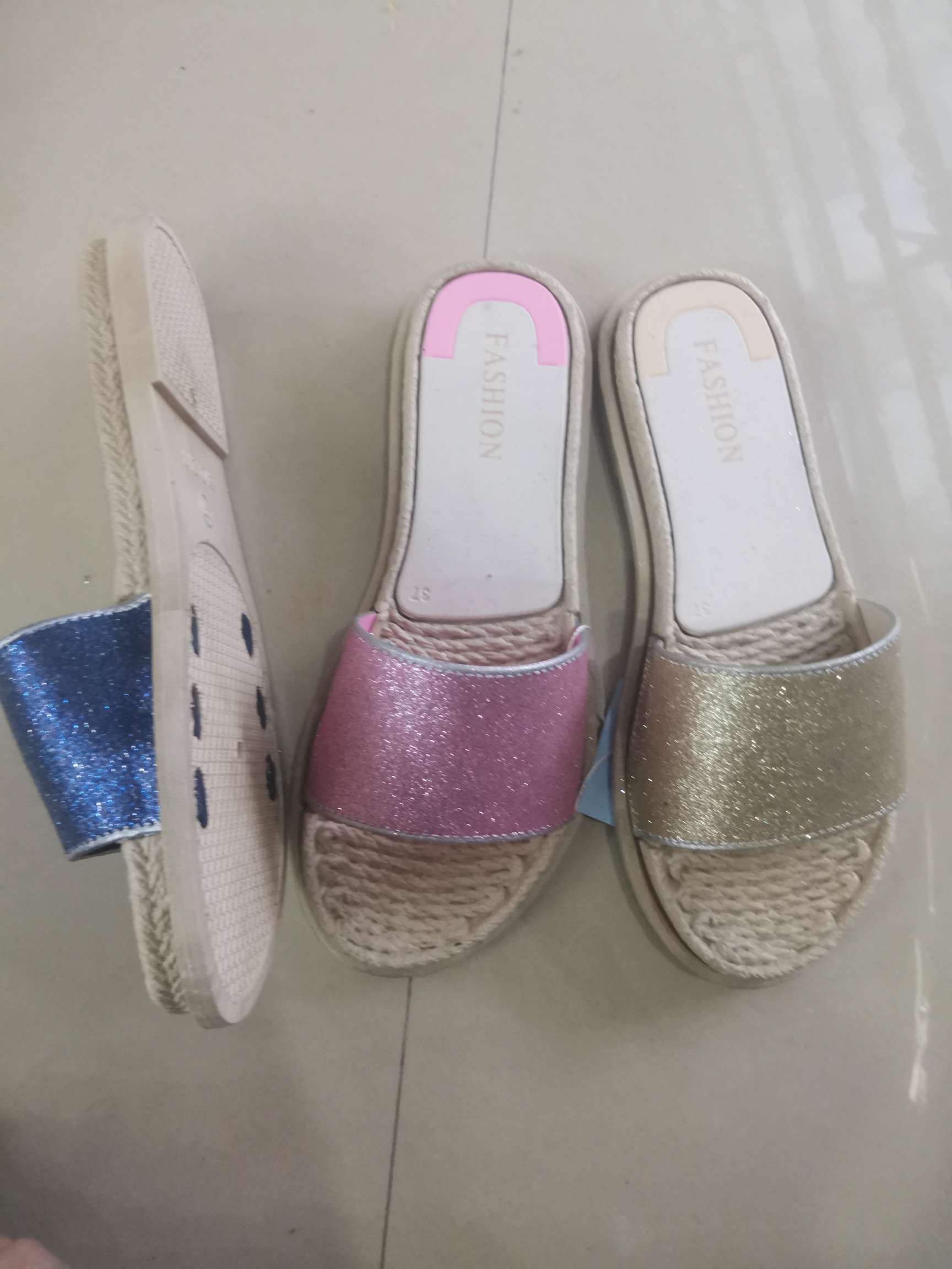 New Slippers With Imitation Linen Soles Specification drawing