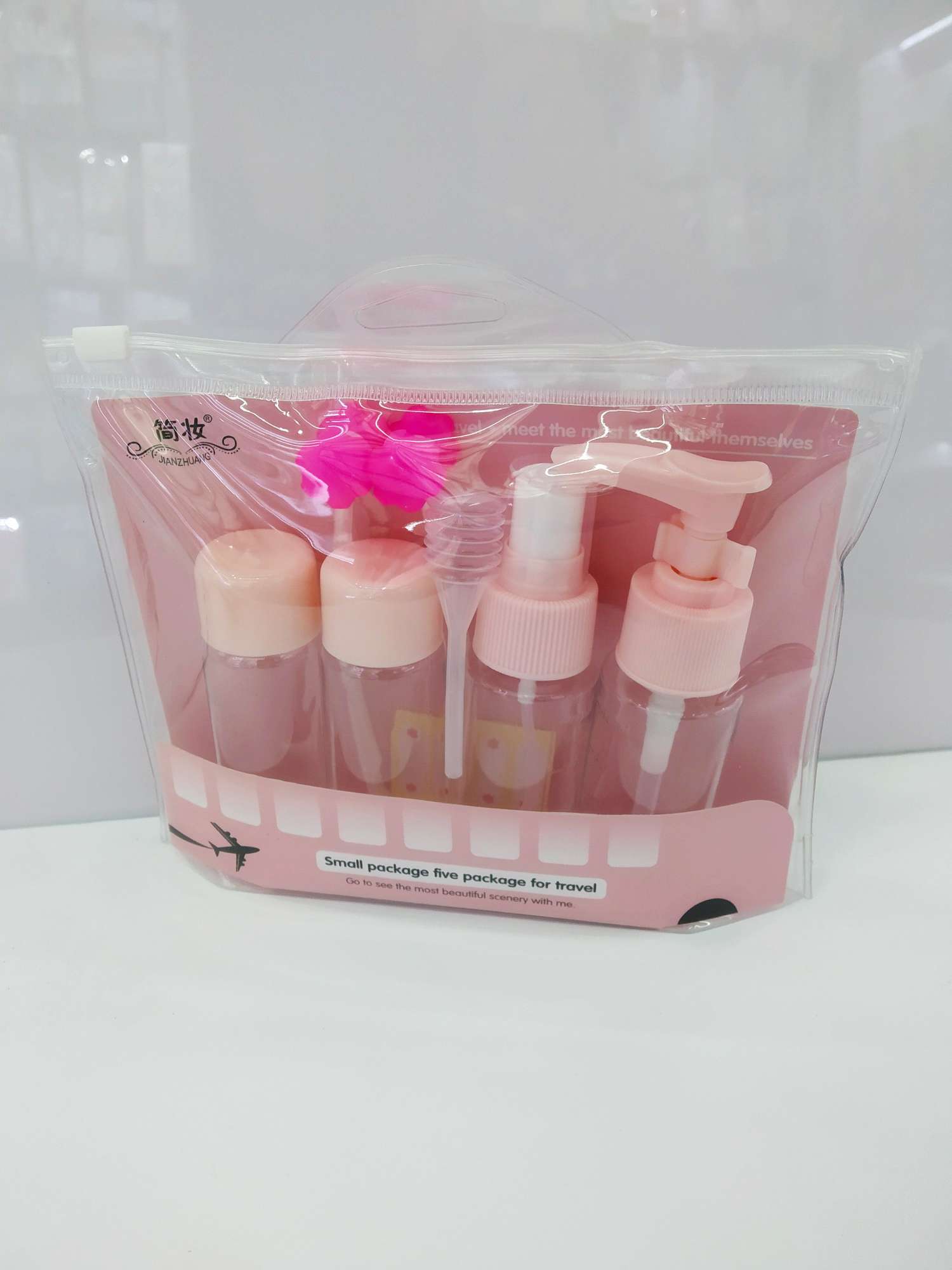 Travel dispenser bottle + wheel, spray bottle, round cap bottle, emulsion bottle
