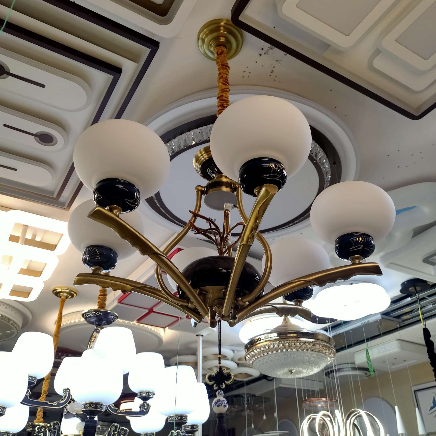 Nordic living room chandelier, simple and modern, dining room lamp, grand and light luxury, three-bedroom and two-living-room lighting package combination, bedroom lamp chandelier undefined