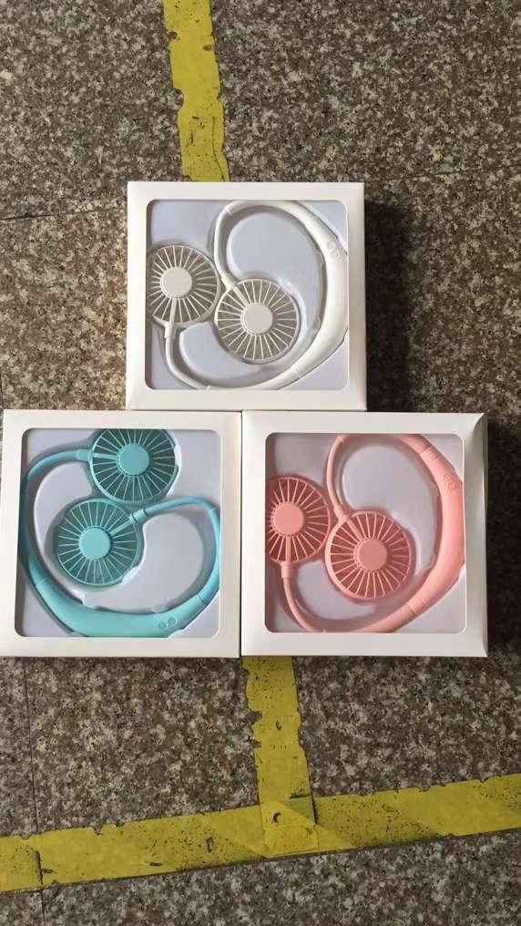 USB挂脖子风扇懒人小型电风扇学生宿舍便携式迷你静音风力大随身手持办公室桌上桌面床上家用厨房充电电扇详情图6