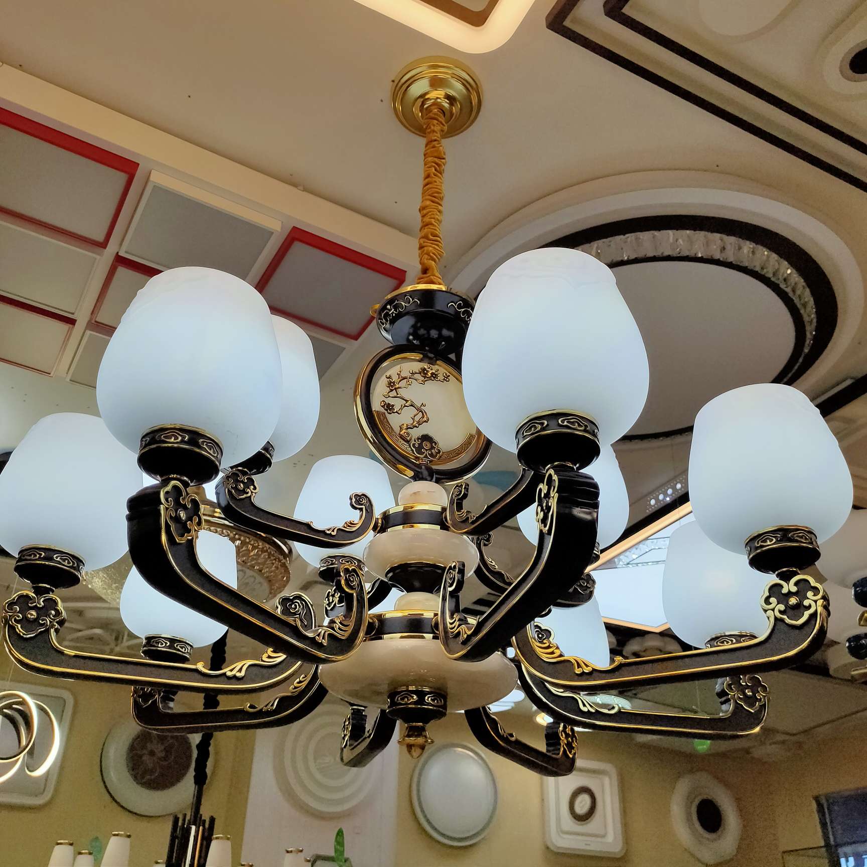 Nordic living room chandelier, simple and elegant, modern dining room lamp, elegant and light luxury, three-bedroom and two-living-room lighting package combination, bedroom lamp chandelier