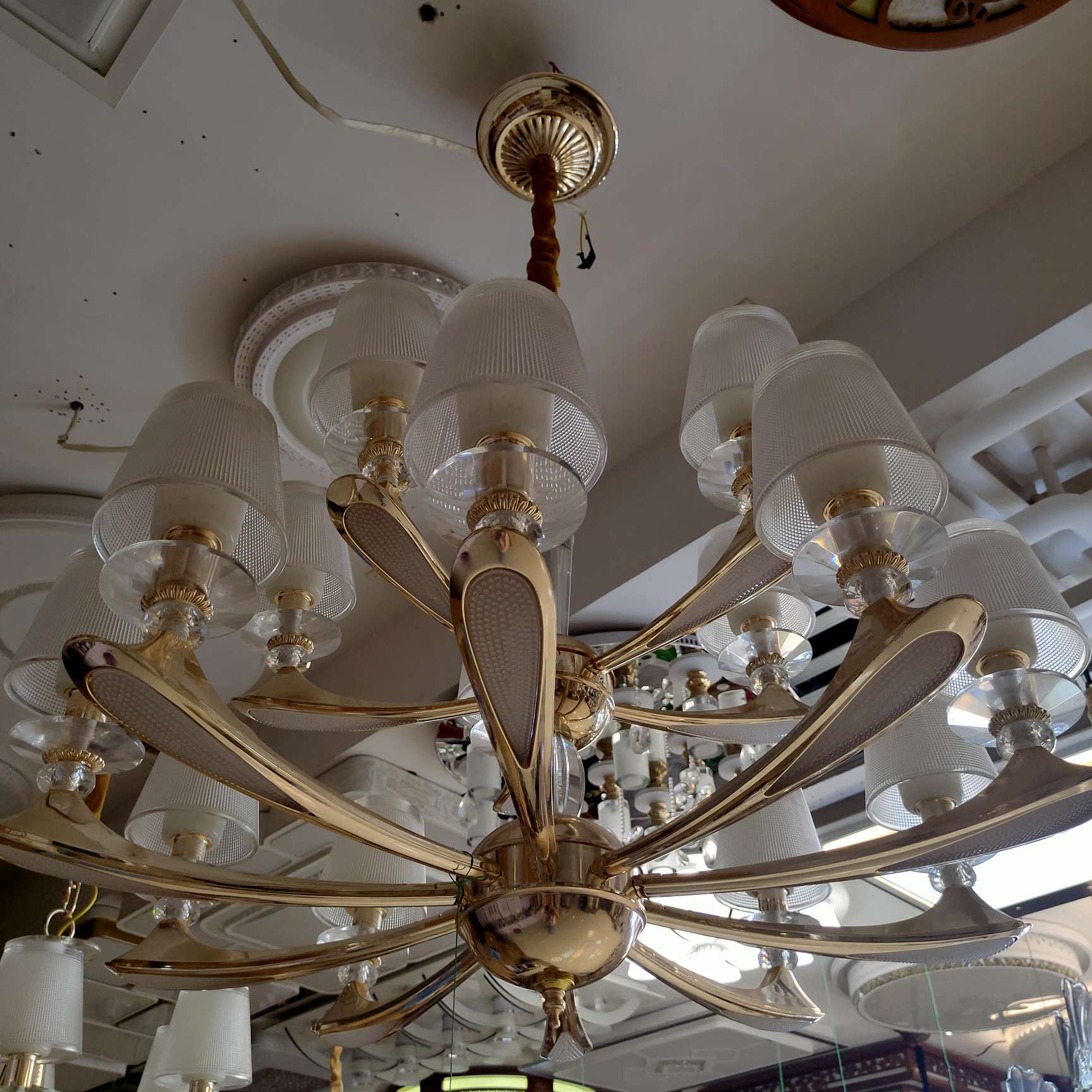Nordic living room grand chandelier, simple and modern dining room lamp, grand and light luxury three-bedroom and two-living-room lighting package combination, bedroom lamp chandelier undefined