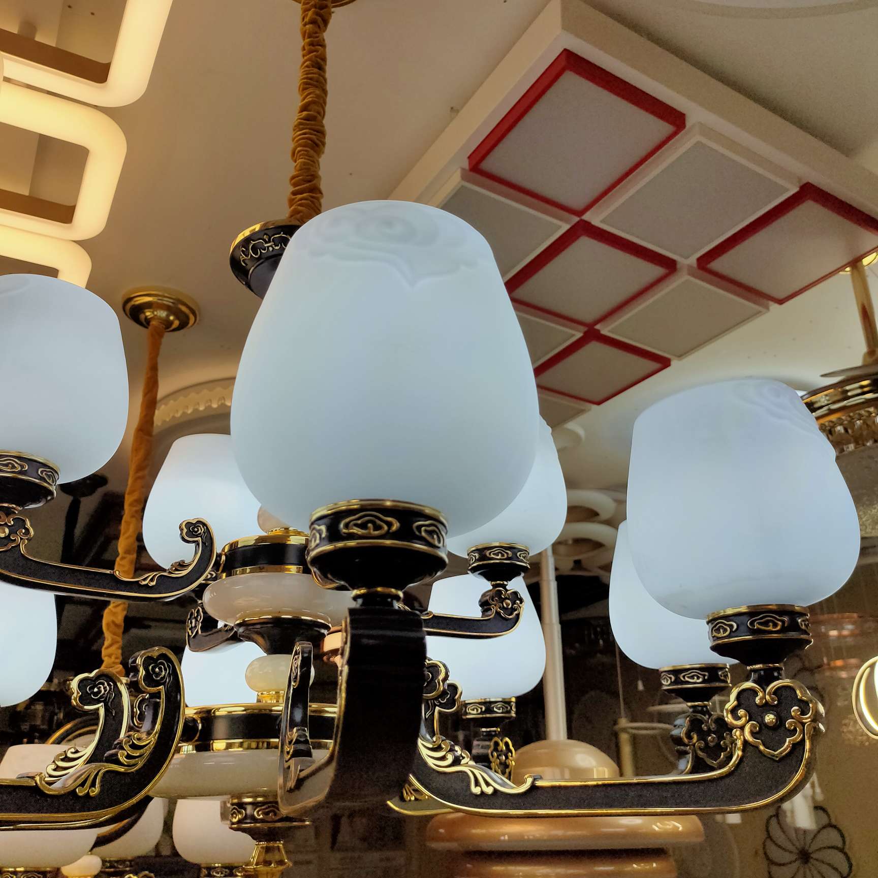 Nordic living room chandelier, simple and elegant, modern dining room lamp, elegant and light luxury, three-bedroom and two-living-room lighting package combination, bedroom lamp chandelier undefined