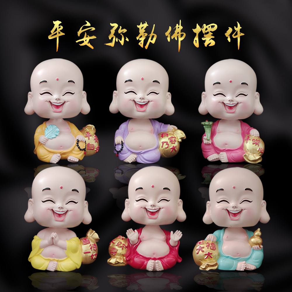 摇头弥勒佛/汽车摆件/树脂工艺品产品图