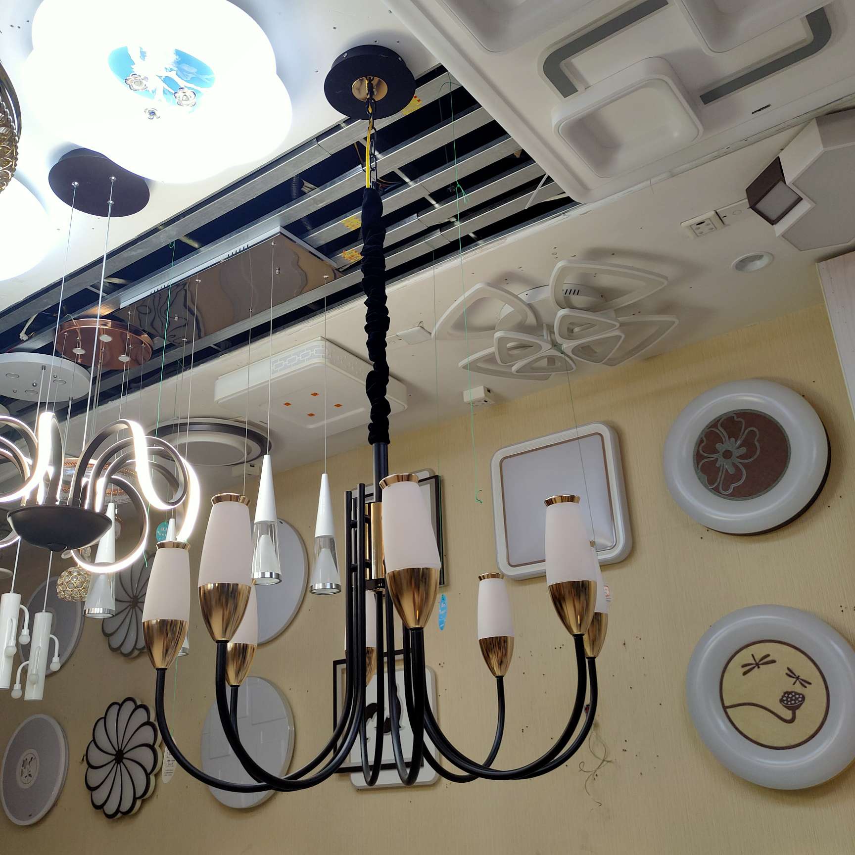 Nordic living room chandelier, simple and elegant, modern dining room lamp, elegant and light luxury, three-bedroom and two-living-room lighting package combination, bedroom lamp
