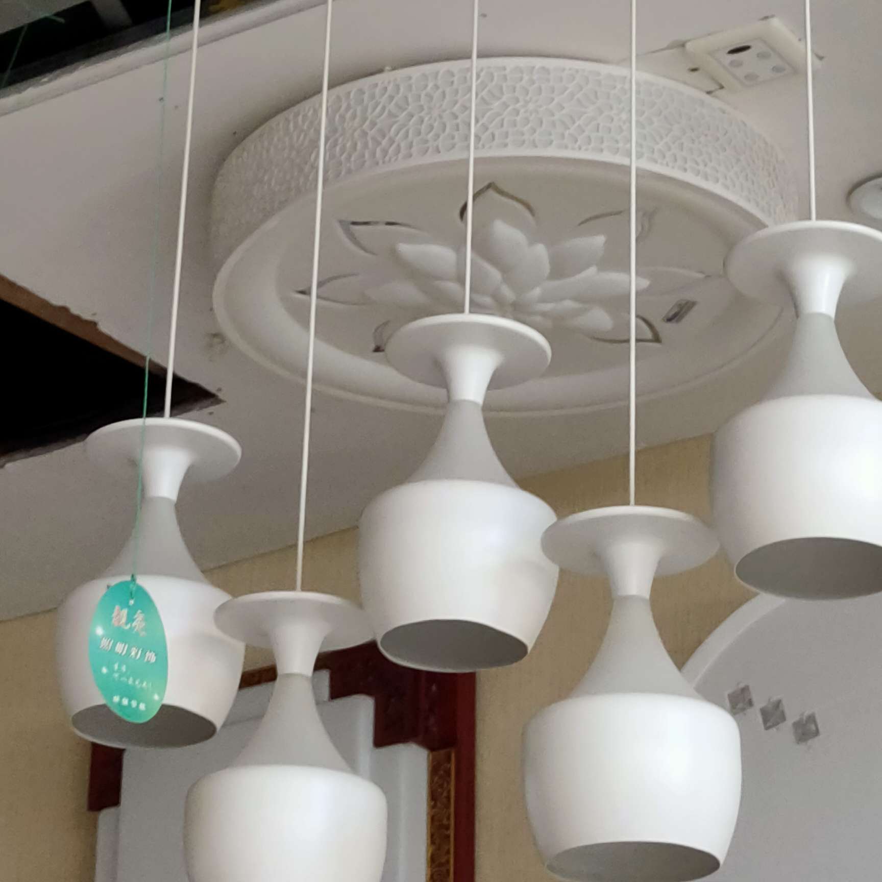 Nordic living room chandelier, simple and modern, dining room lamp, grand and light luxury, three-bedroom and two-living-room lighting package combination, bedroom lamp details Picture