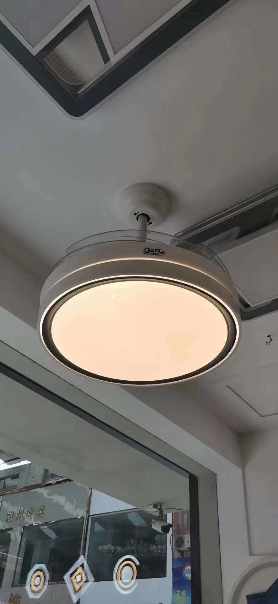 风扇灯变频风扇灯隐形现代简约吊扇餐厅卧室带电风扇吊灯客厅家用