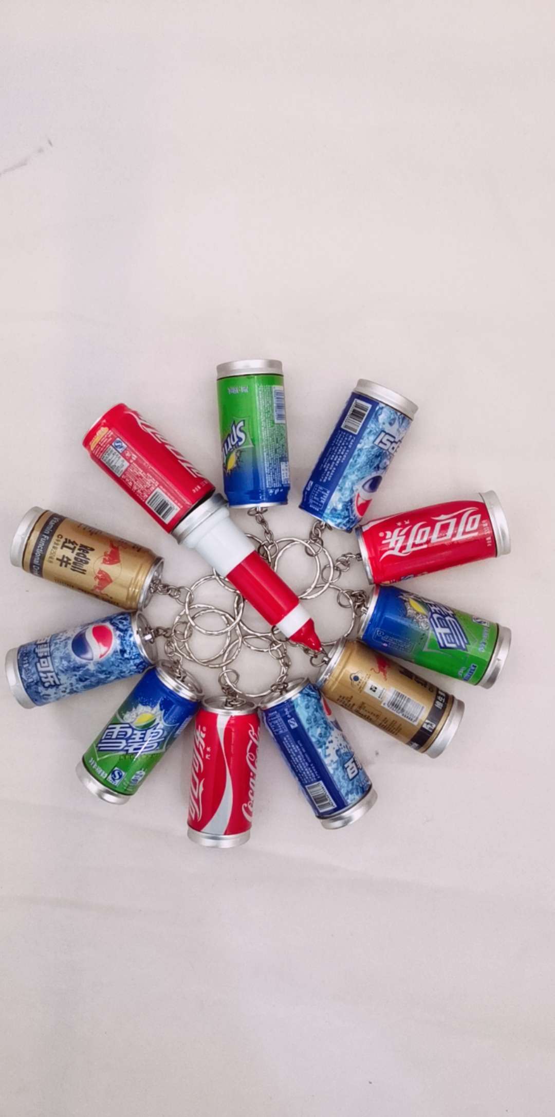 Telescopic pen, ballpoint pen, cola-shaped pen details Picture