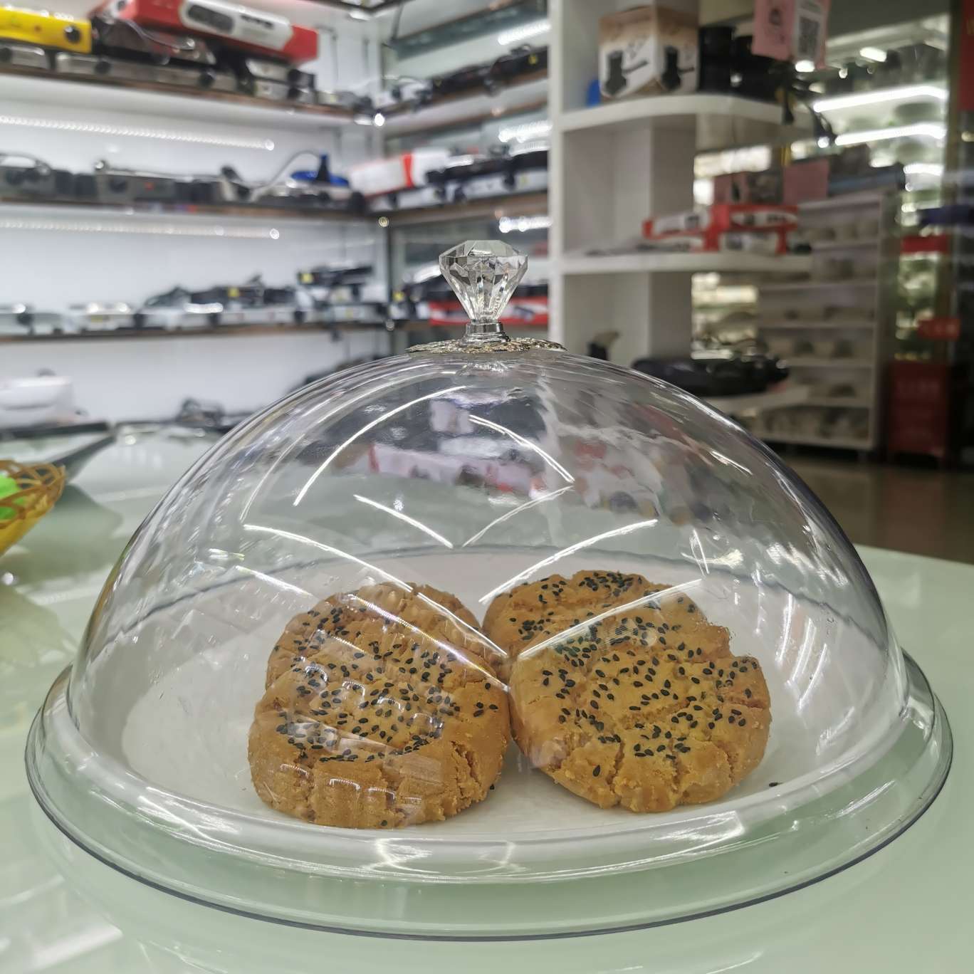 12in round transparent lid useful dessert plates show case Application Scenario
