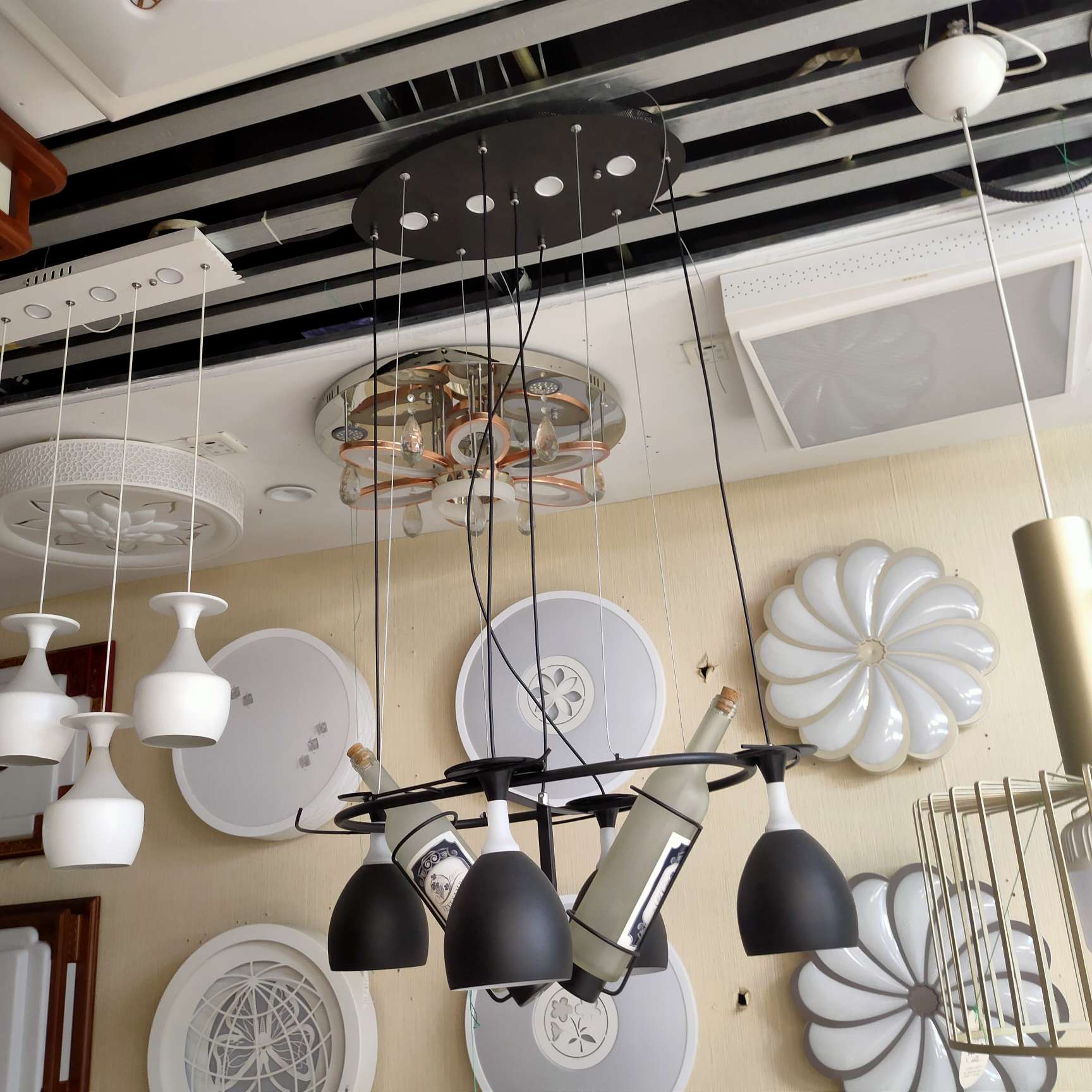 Nordic living room chandelier, simple and modern, dining room lamp, grand and light luxury, three-bedroom and two-living-room lighting package combination, bedroom lamp undefined