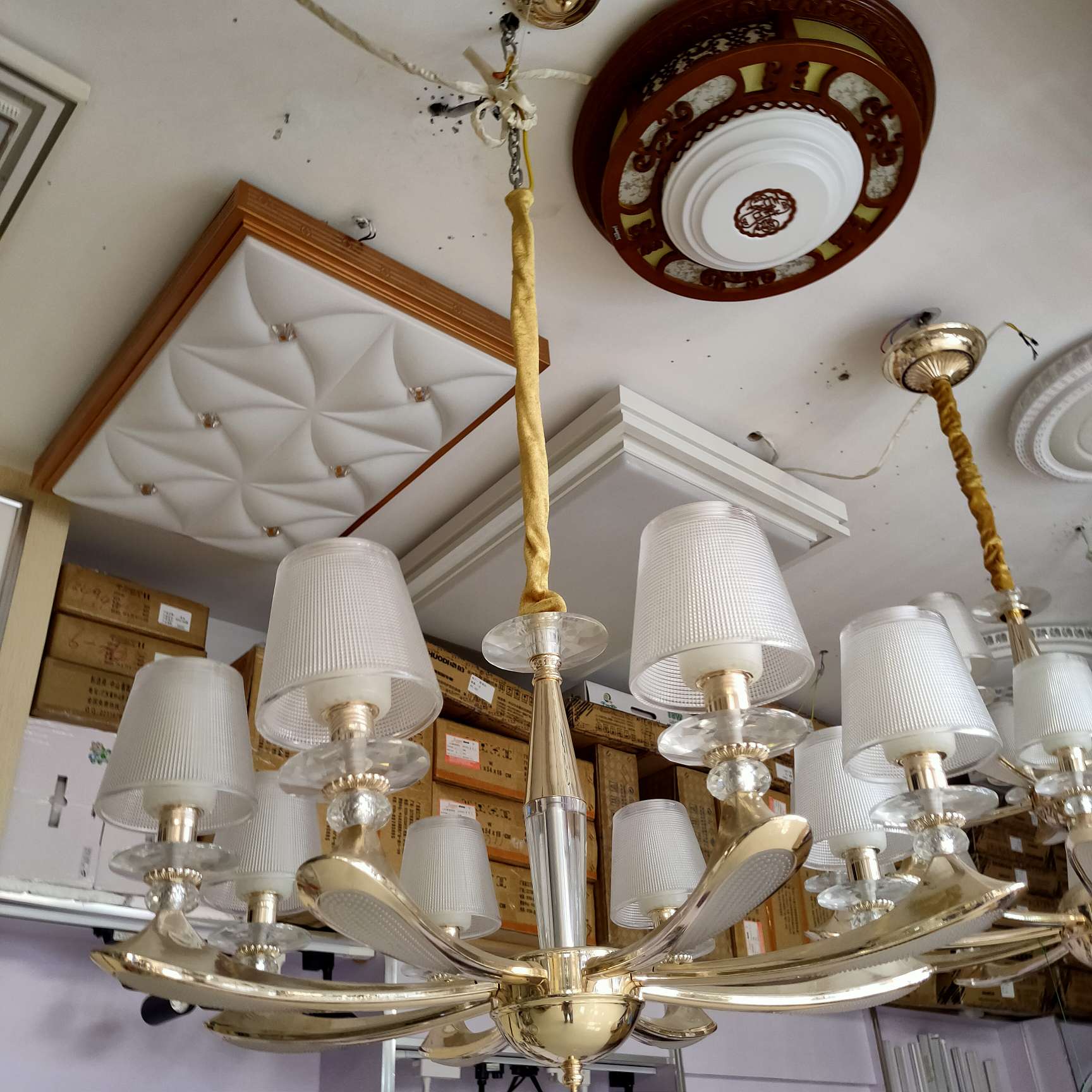 Nordic living room grand chandelier, simple and modern dining room lamp, grand and light luxury three-bedroom and two-living-room lighting package combination, grand bedroom lamp chandelier undefined