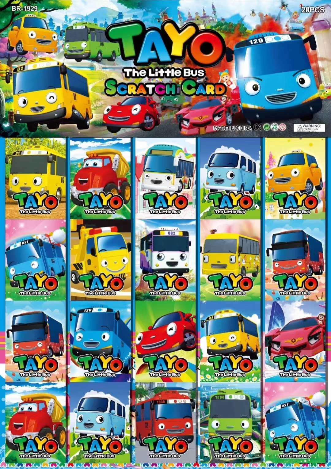 Eight scratch cards for the bus