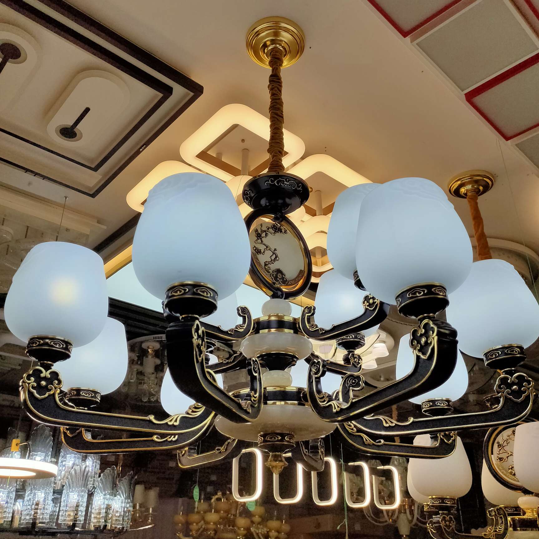 Nordic living room chandelier, simple and modern, dining room lamp, grand and light luxury, three-bedroom and two-living-room lighting package combination, bedroom lamp, grand chandelier