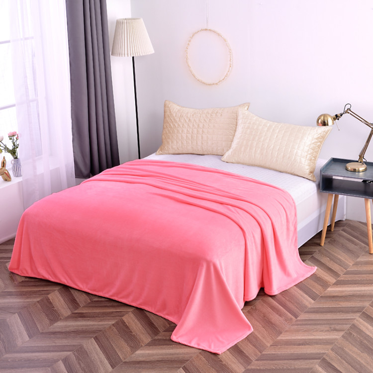 Autumn/Winter 2020 Single And Double Human Plain Fleece Warm Blanket! undefined