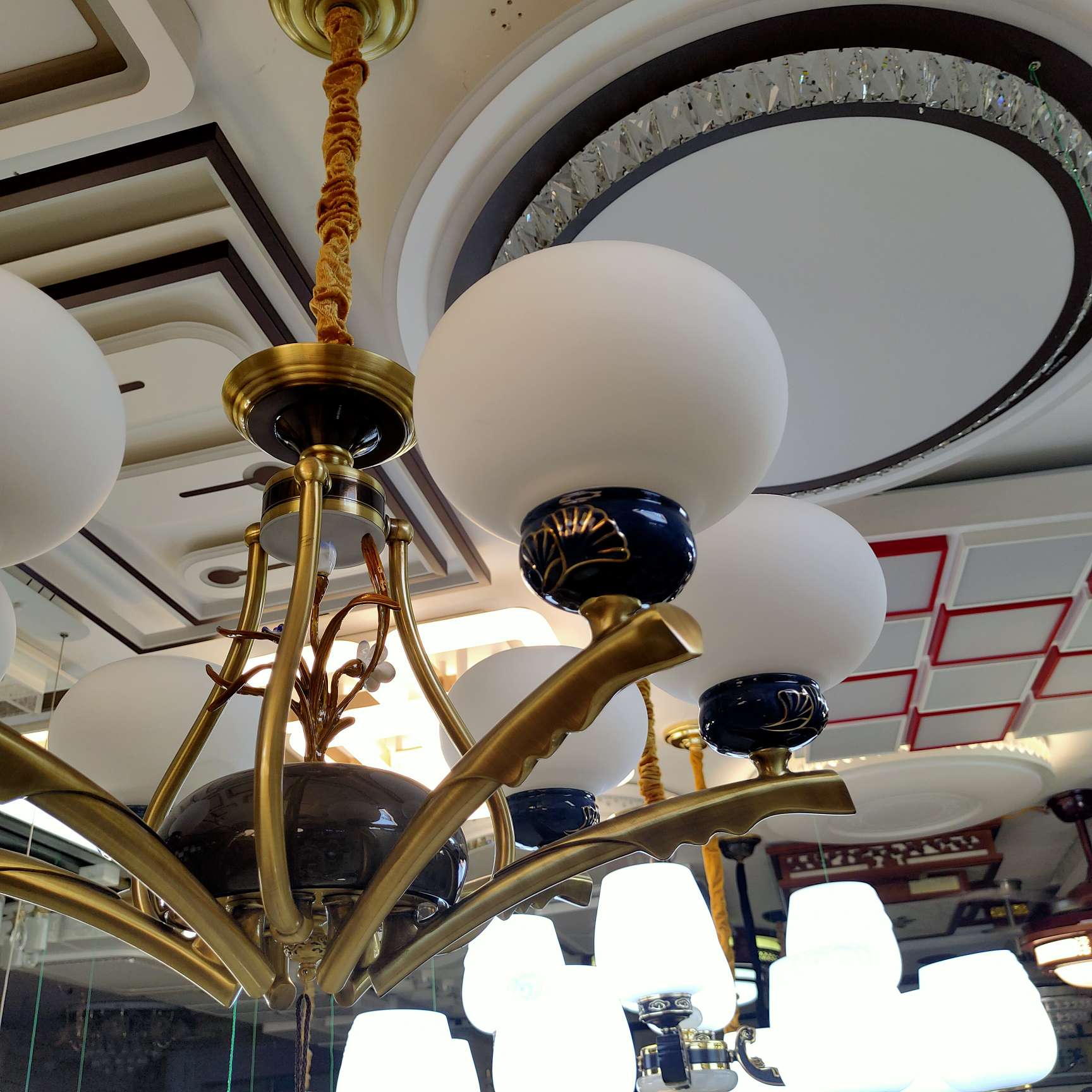 Nordic living room chandelier, simple and modern, dining room lamp, grand and light luxury, three-bedroom and two-living-room lighting package combination, bedroom lamp chandelier Item Picture