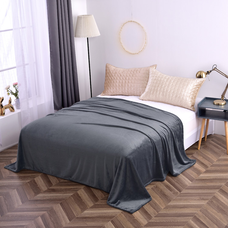 Autumn/Winter 2020 Single And Double Human Plain Fleece Warm Blanket! undefined