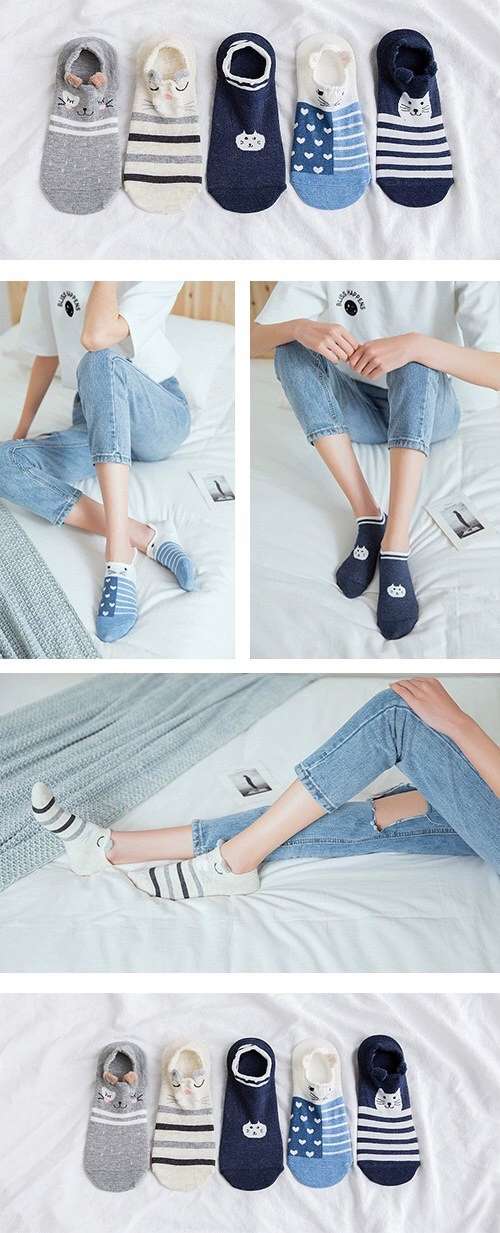 3703时尚韩版女船袜详情图8