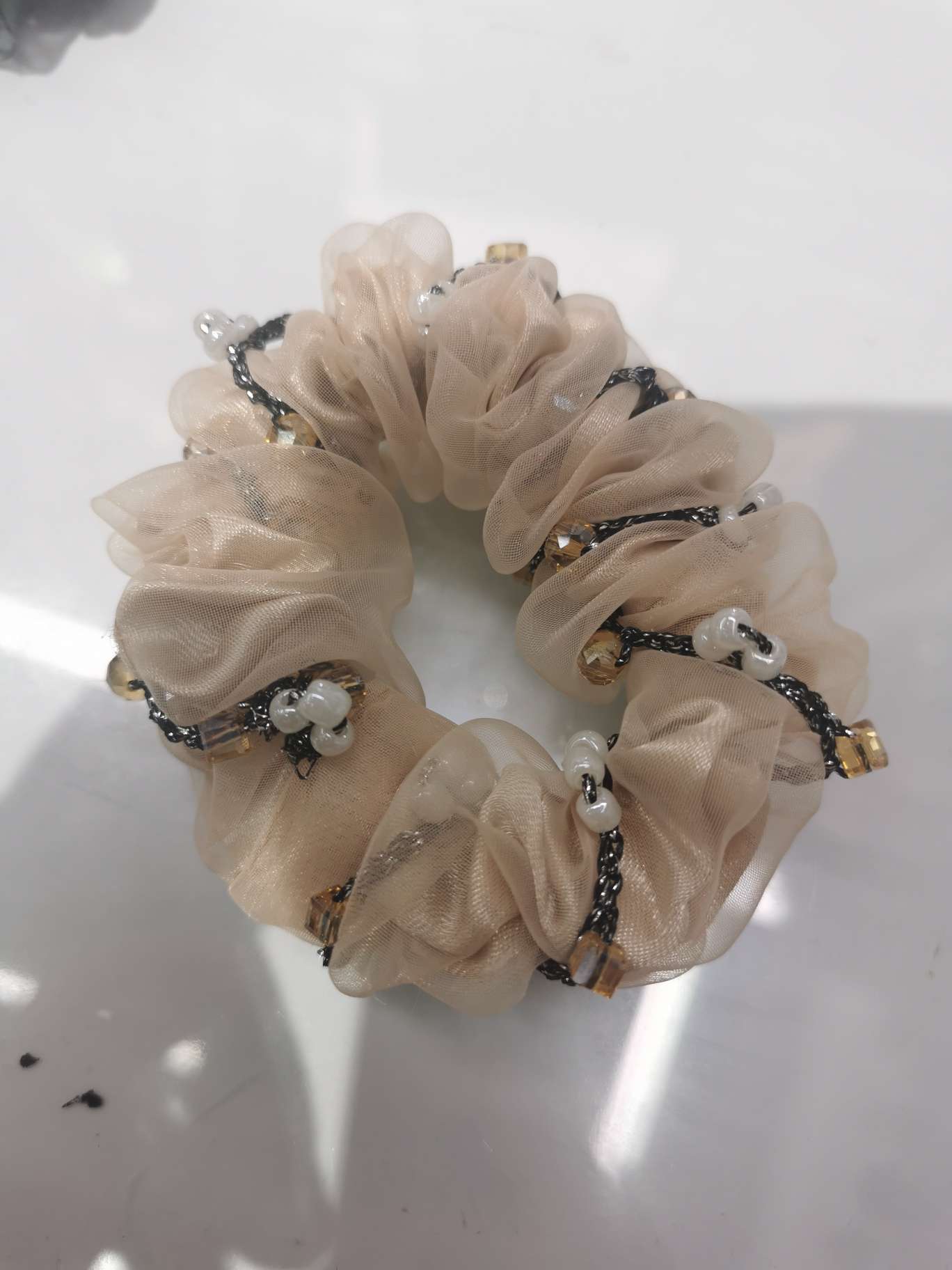 Beaded double ring thumbnail