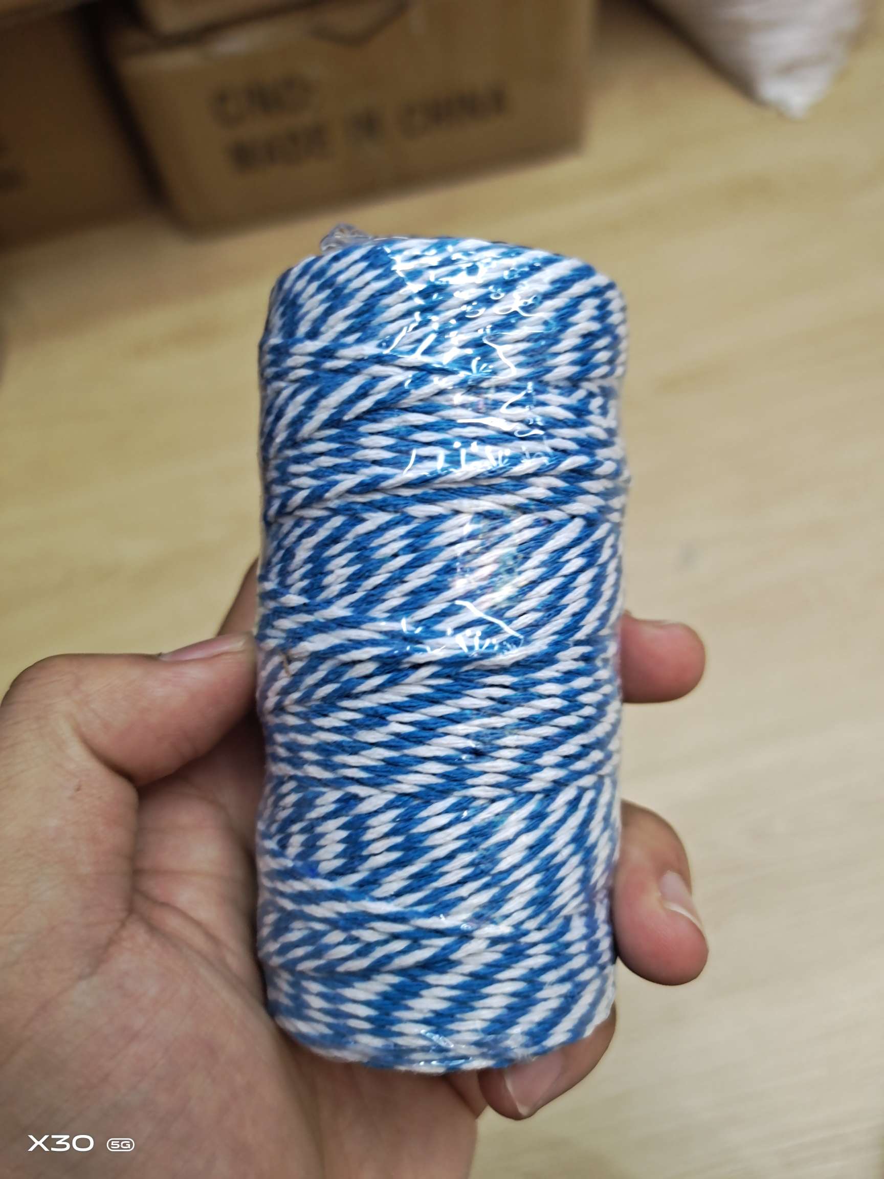 2mm navy blue + white eight-strand cotton thread, zongzi thread, tag thread