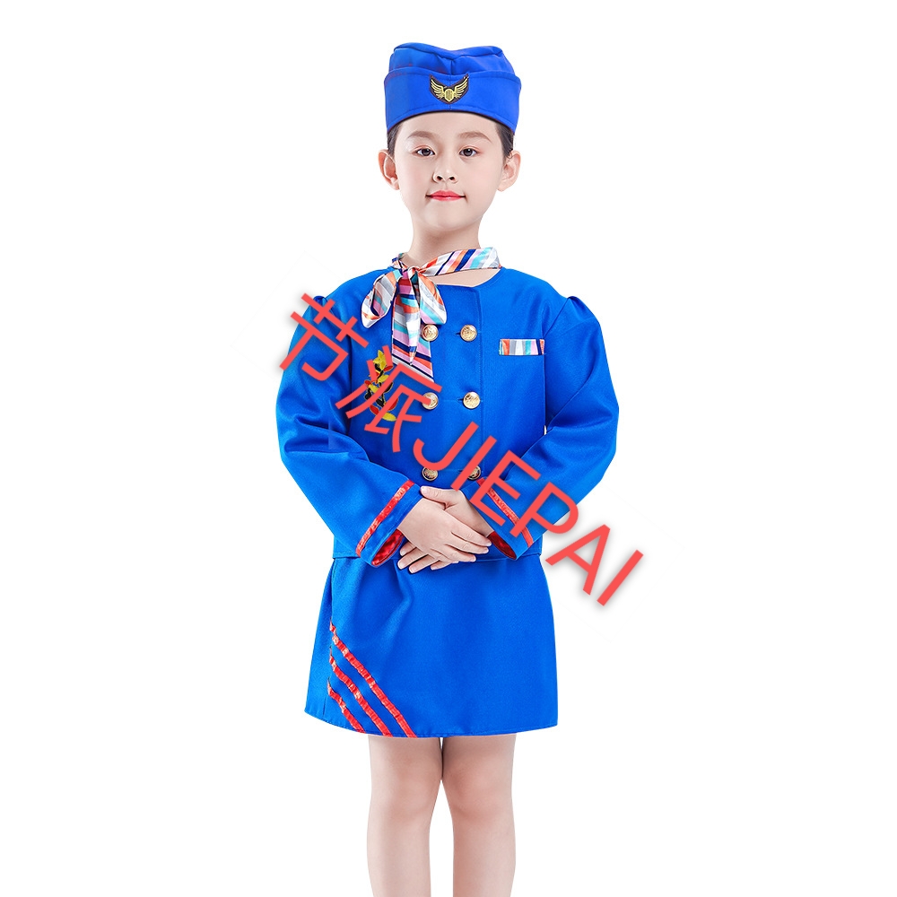 K0024儿童服装长袖职业装新款空姐服装表演服儿童套装