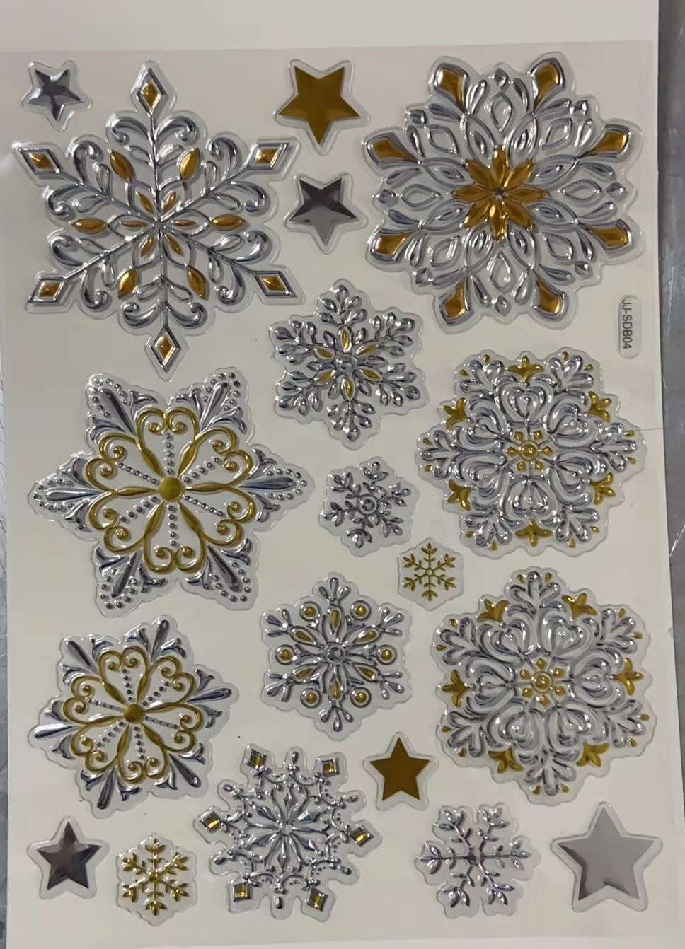SDB Christmas Series Silver-embossed Blister stickers undefined