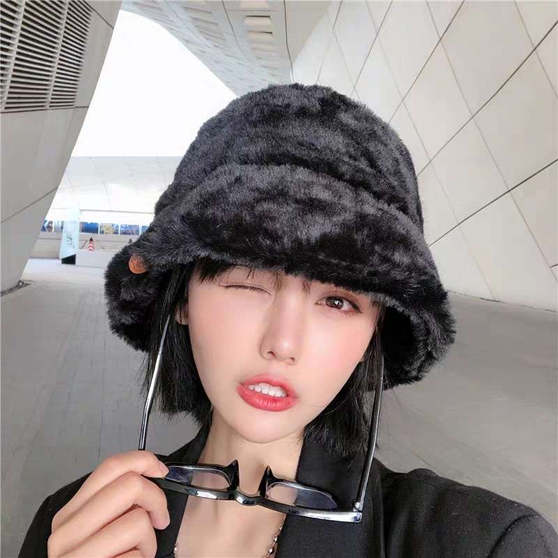 Leopard print fisherman's cap for autumn and winter thumbnail