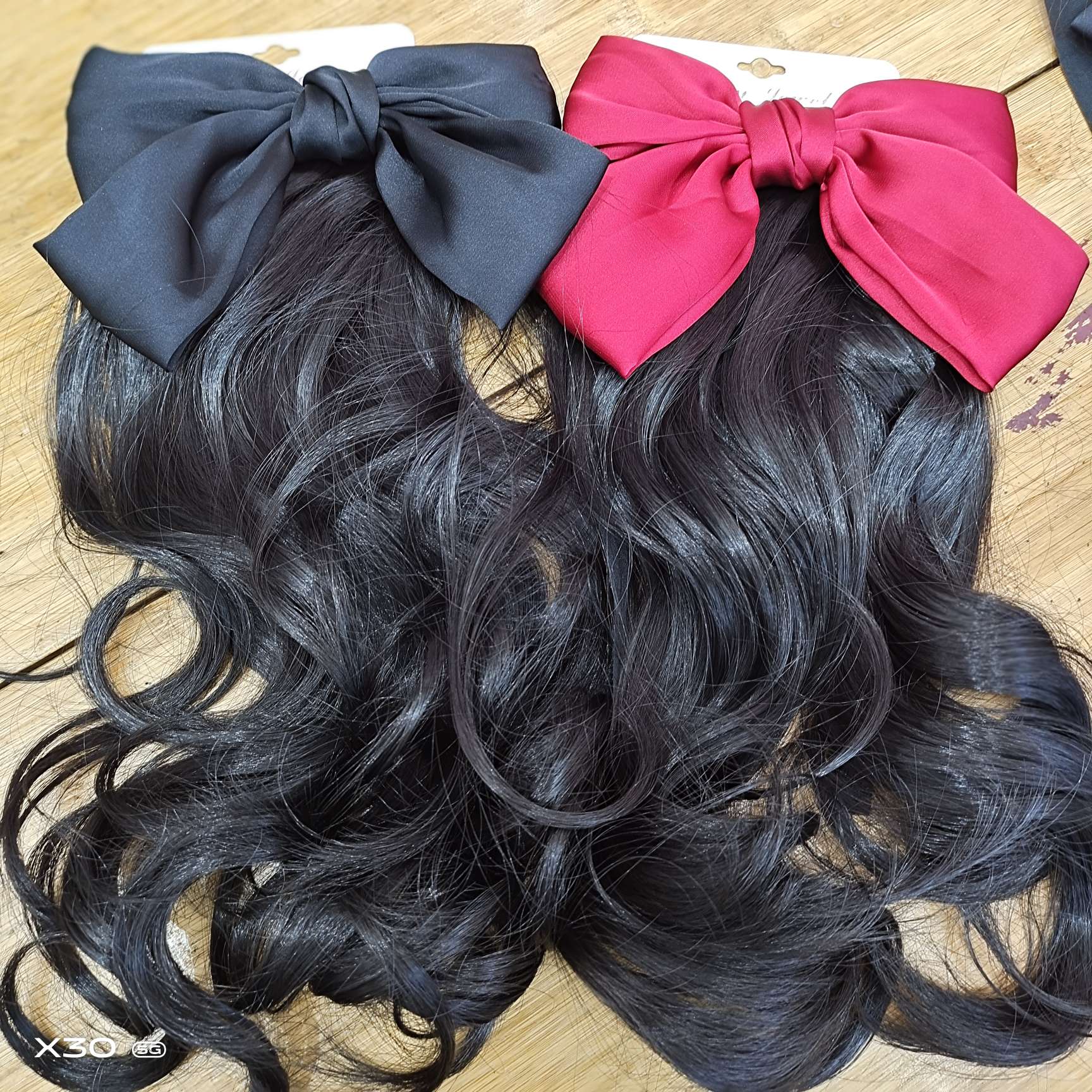 Double bowknot hair clip student hair clip female super large silk satin lovely sweet Korean version super fairy spring clip small and fresh thumbnail