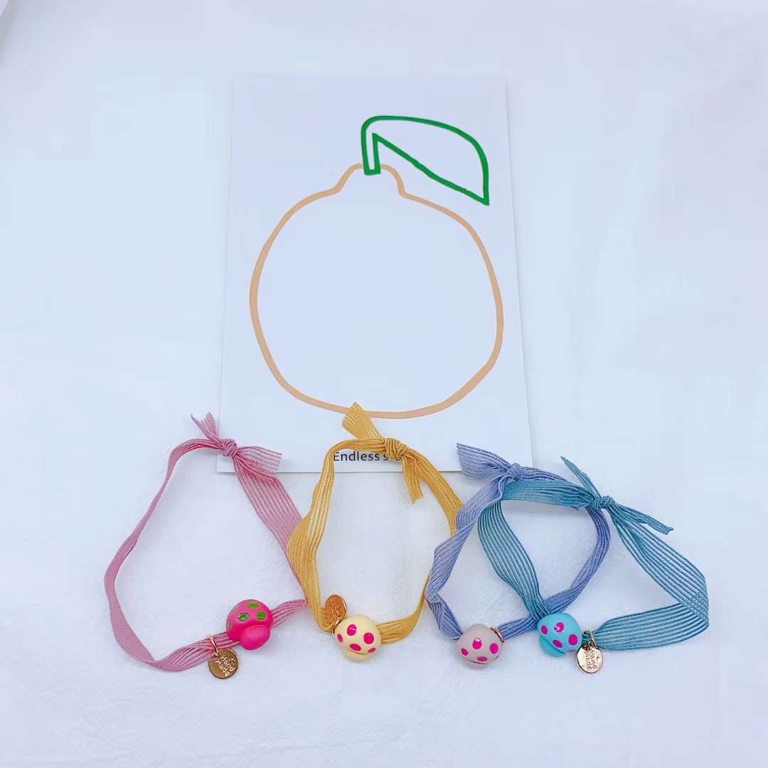 Candy color series small mushroom hair ring thumbnail