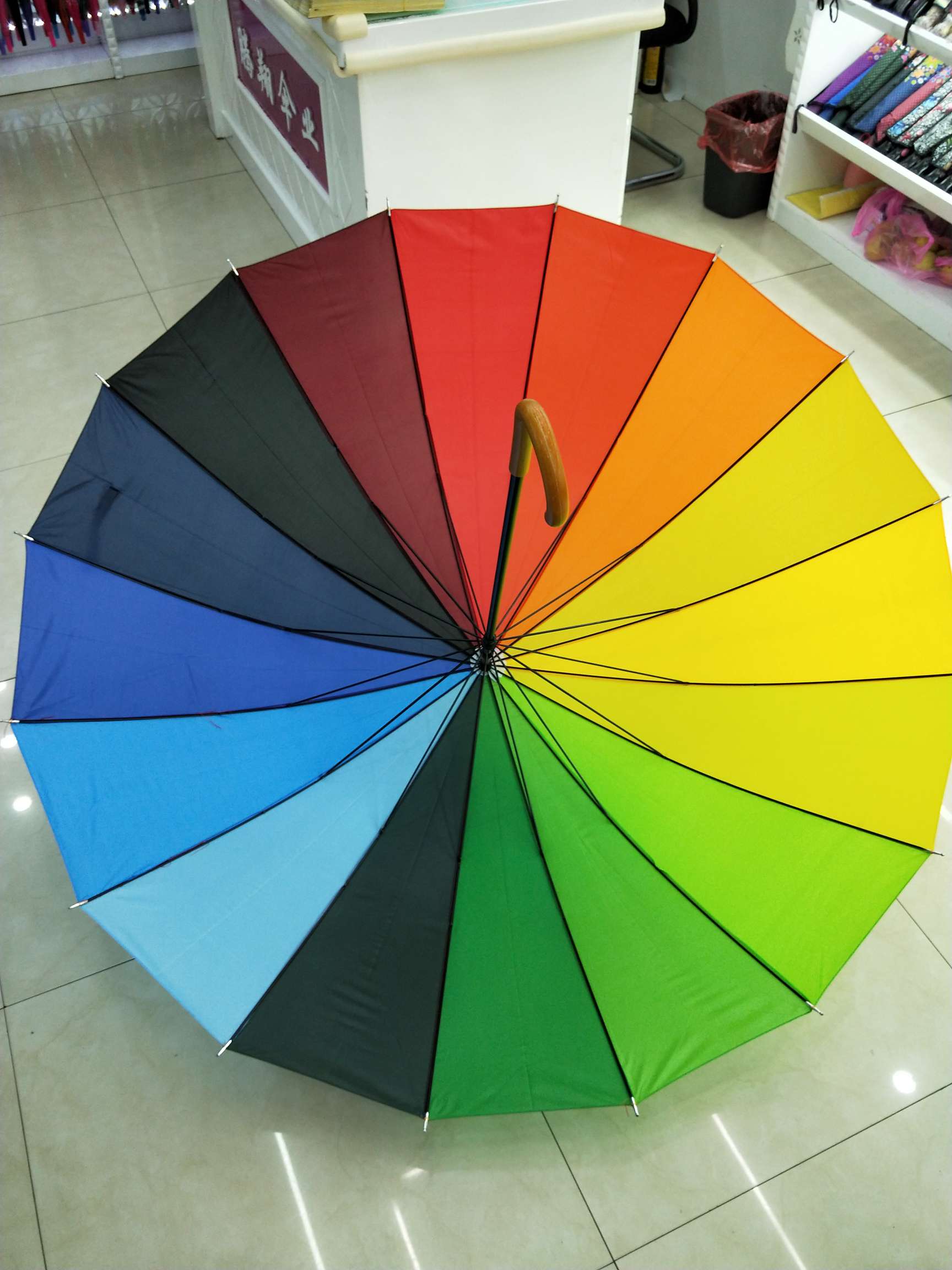 75 cm 16K rainbow umbrella details Picture
