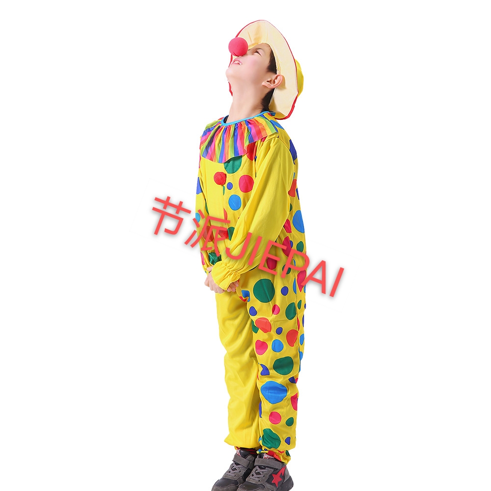Halloween children's clown costumes, children's performance costumes, party costumes, performance costumes