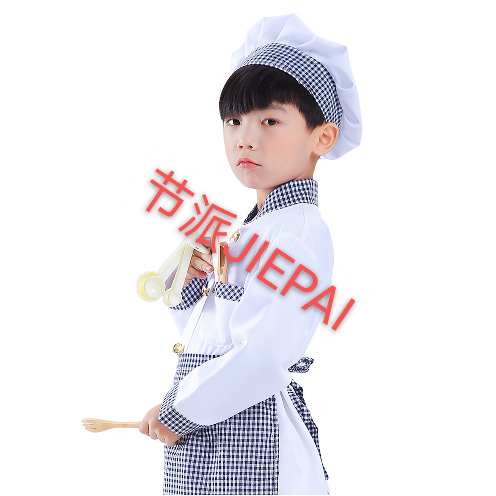 k0021 Children's Chef Costumes, Halloween role-playing Little chef Baking performance costumes, children's performance costumes, party clothes details Picture