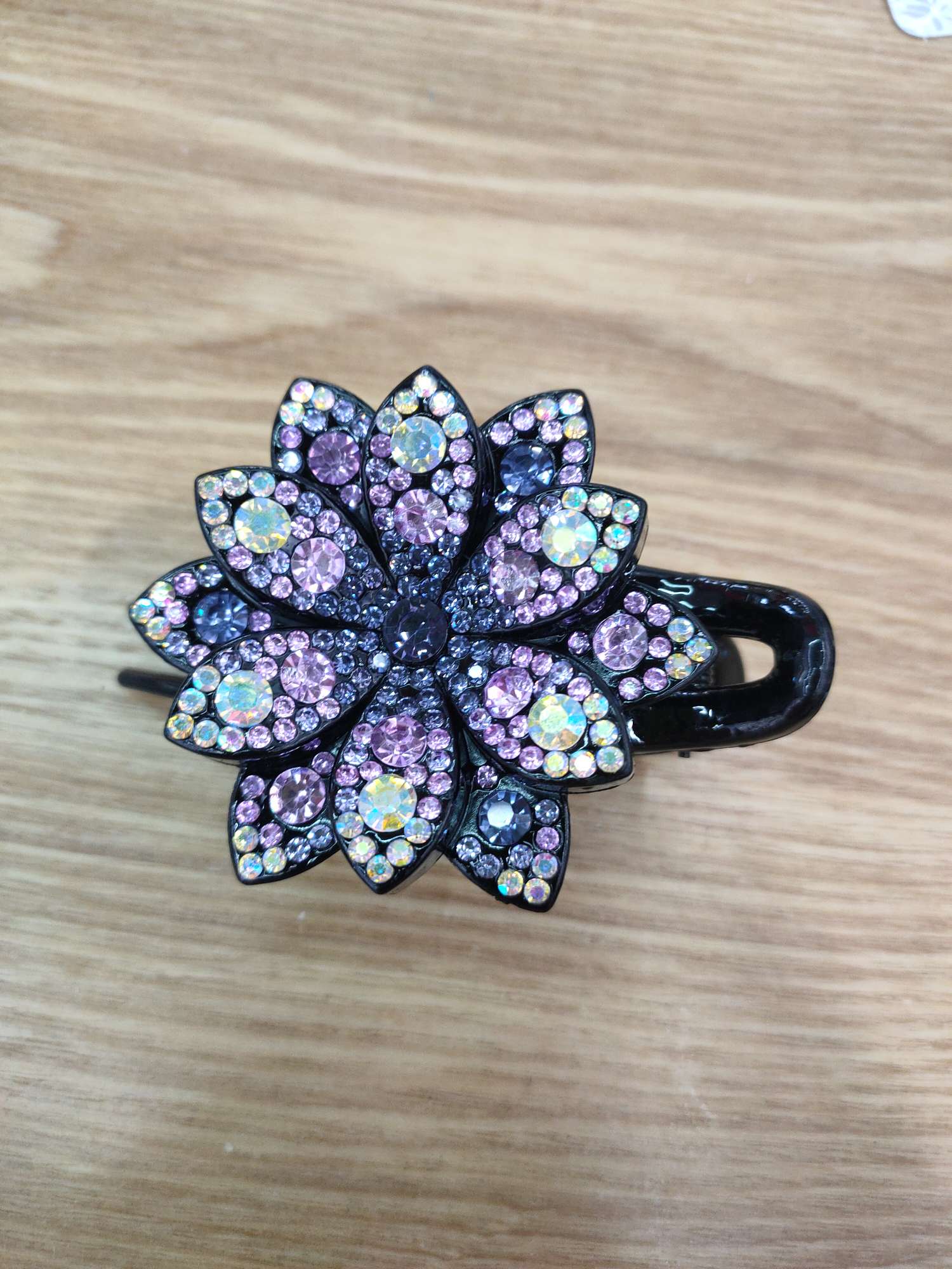 Three Teeth Clip Duck Bill Clip Top Clip Hair Clip Female Adult Hair Accessories Rhinestone Disc Hair Mother Hair Clip Specification drawing