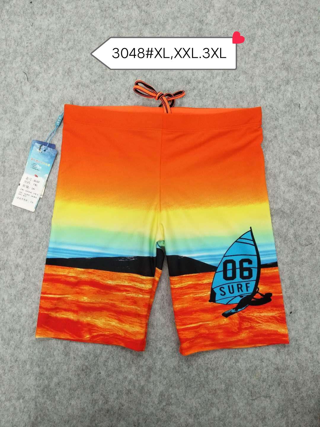 High-end men's swimming trunks, 5-point 3048 #