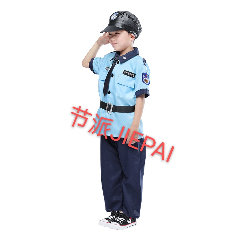 Wholesale of new performance and party uniforms for young police officers Specification image