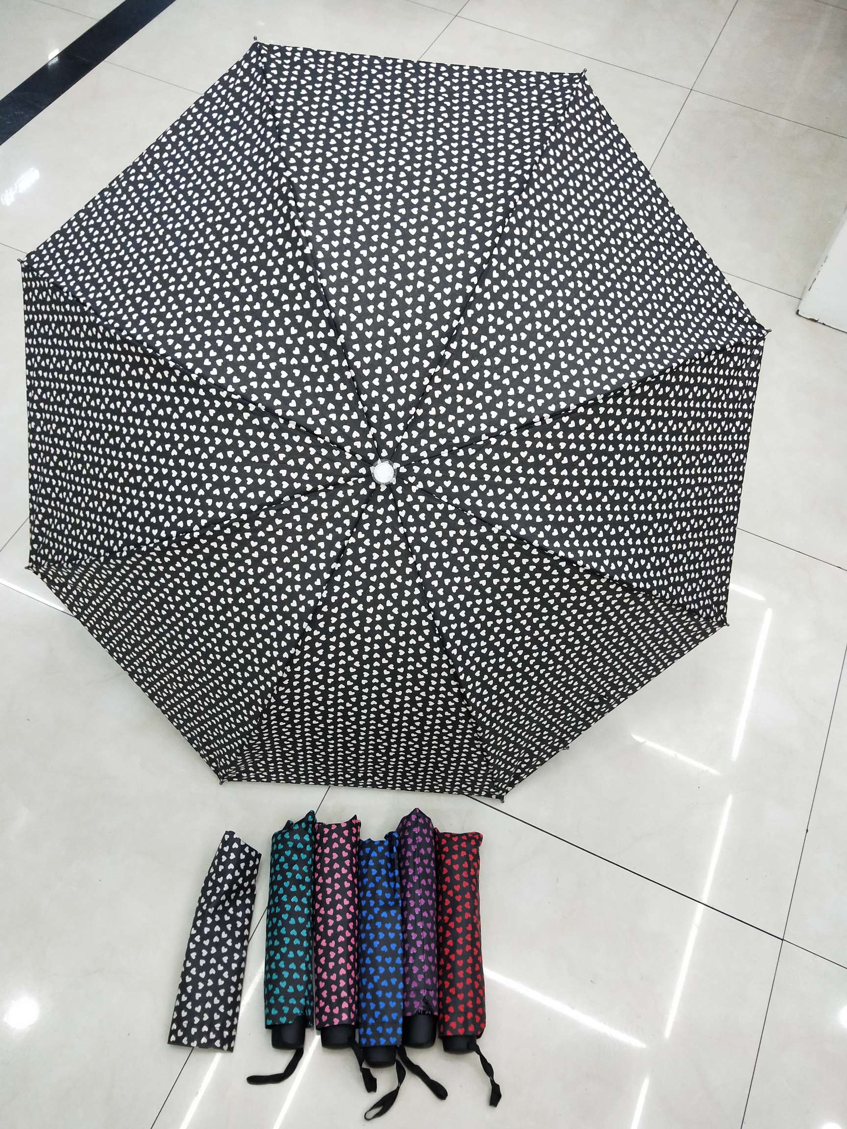 Three-fold 8K flower umbrella