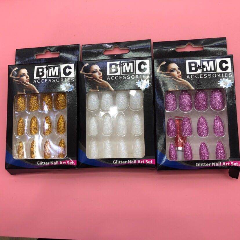 BMC单色闪粉美甲甲片颜色混产品图