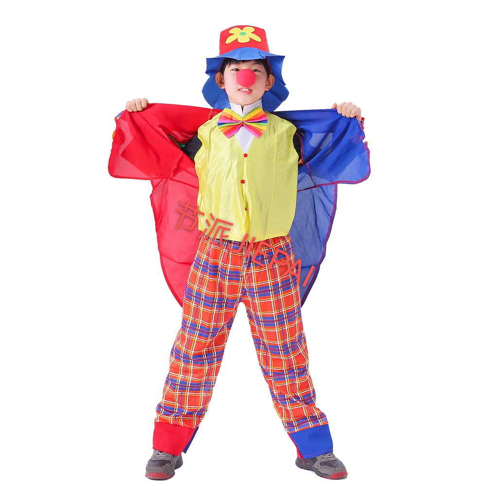 Children's clown costumes, Halloween children's performance costumes, party clothes, prop costumes Specification image