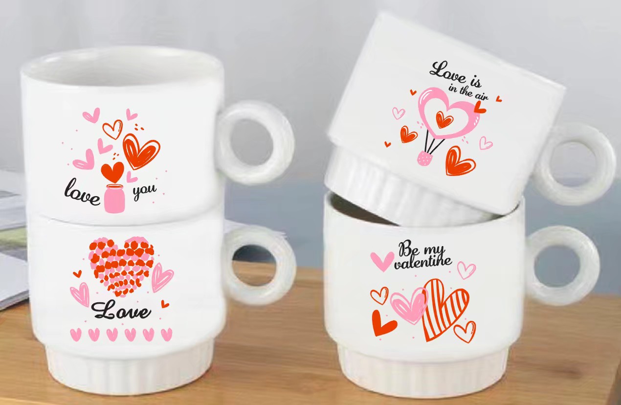 Creative and simple coffee set cups for office and home use, ceramic cups with stainless steel frames, and custom logos are supported undefined